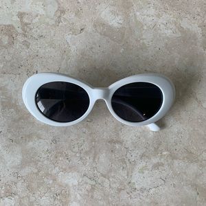 White cloud goggle sunglasses